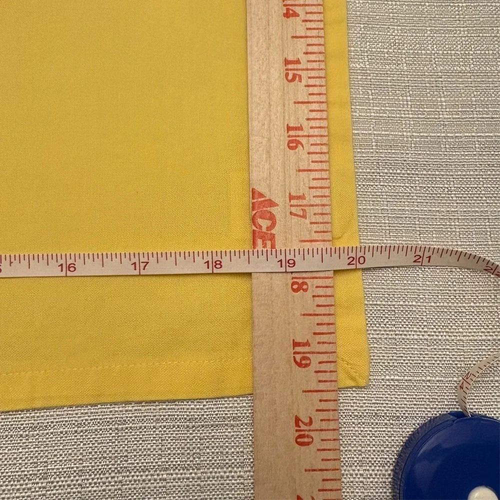 Williams Sonoma Yellow Cotton Dinner Napkins Set of 10 19.5x20 Farmhouse